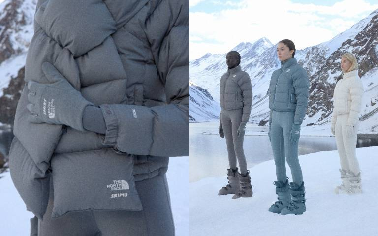 The North Face × SKIMS再度聯手！金卡戴珊把雪地穿搭變成時尚伸展台，冬季限量聯名準備瘋搶