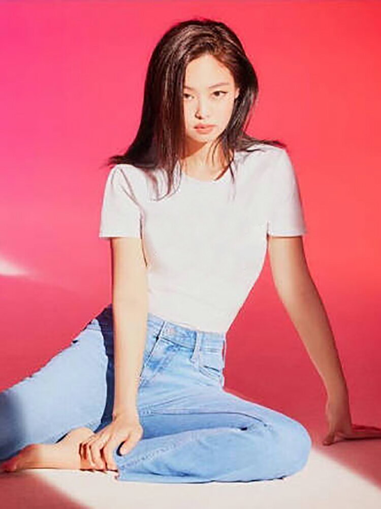 jennie同款圓領百搭純棉寬松純白色半袖打底體恤修身短袖T恤女夏