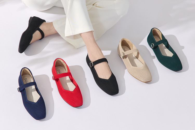 D+AF雲織鞋推薦 【3D零感雲織鞋】方頭瑪莉珍鞋