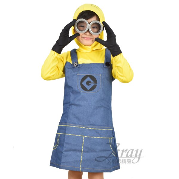 小黃人吊帶裙S/M，萬聖節/化妝舞會/小小兵/尾牙/兒童變裝/cosplay/表演/攝影，X射線【W380146】