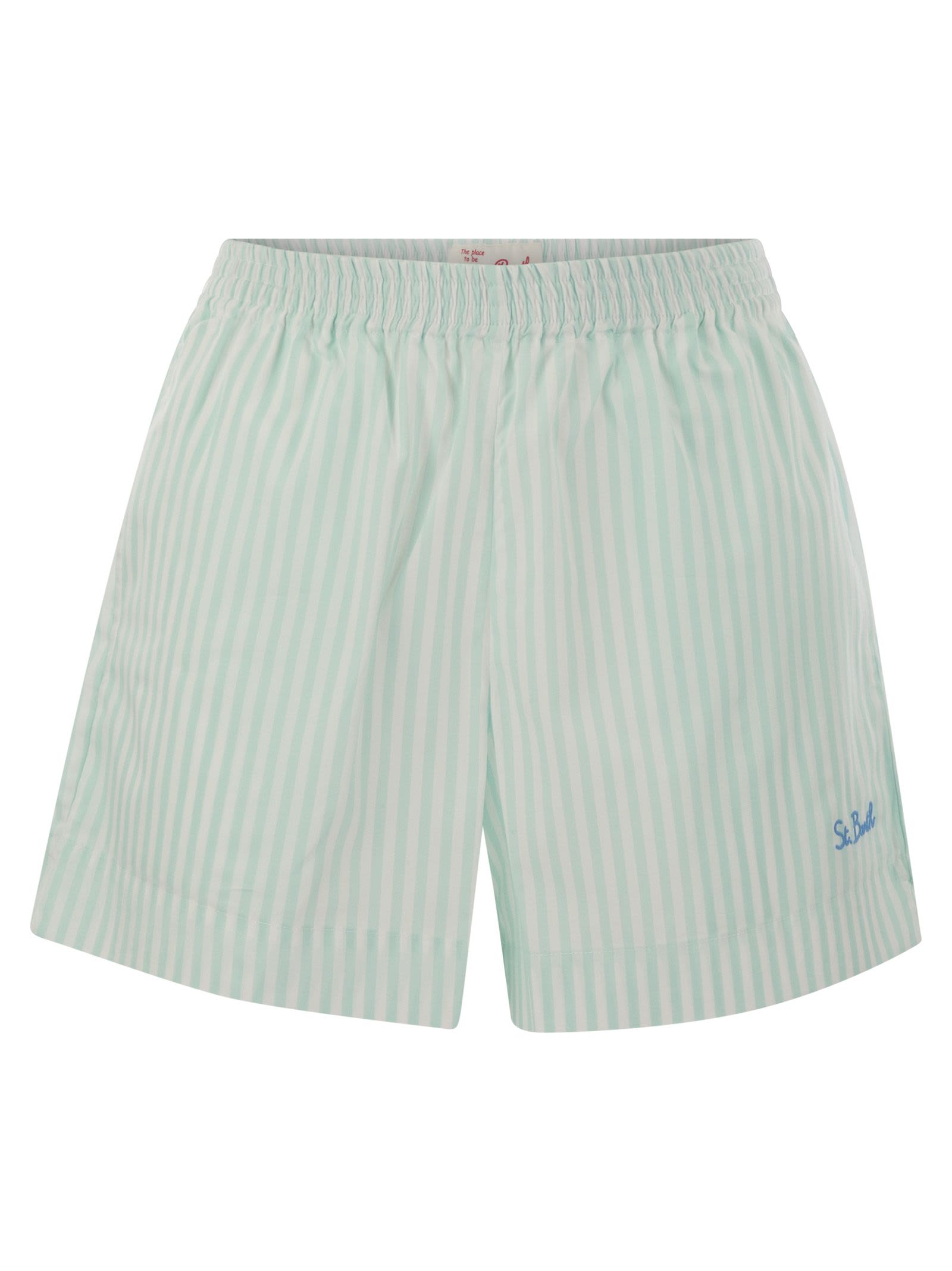 MC2 Saint Barth Meave - Striped Cotton Shorts