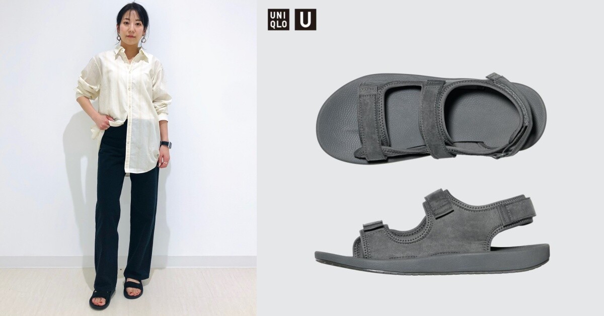 2024夏日平價涼鞋推薦7：Uniqlo Ｕ系列涼鞋，NT$590