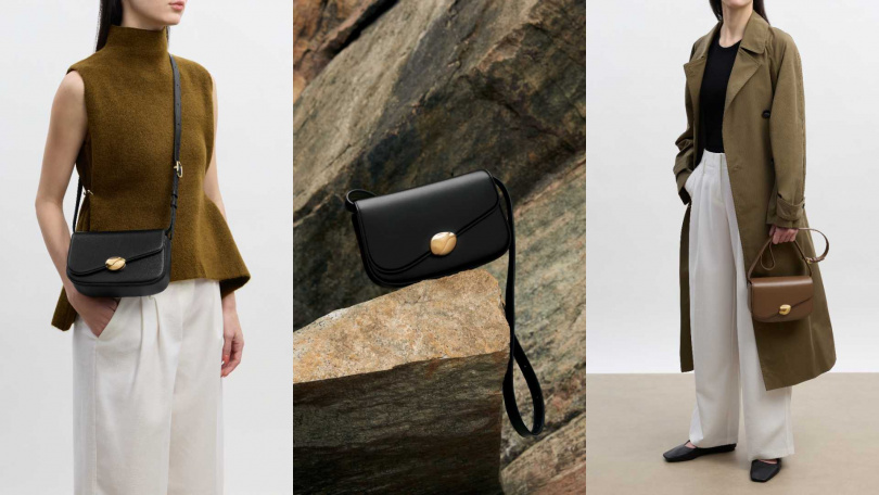 Cafuné Basalt 馬鞍包 黑色/摩卡棕／18,210 元(不含稅)（圖／品牌提供）