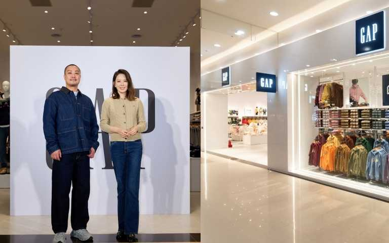 Gap台灣負責人Jeffy Yuen與時尚媽咪Melody共同慶祝Gap環球購物中心新北中和店盛大開幕。（圖／品牌提供）