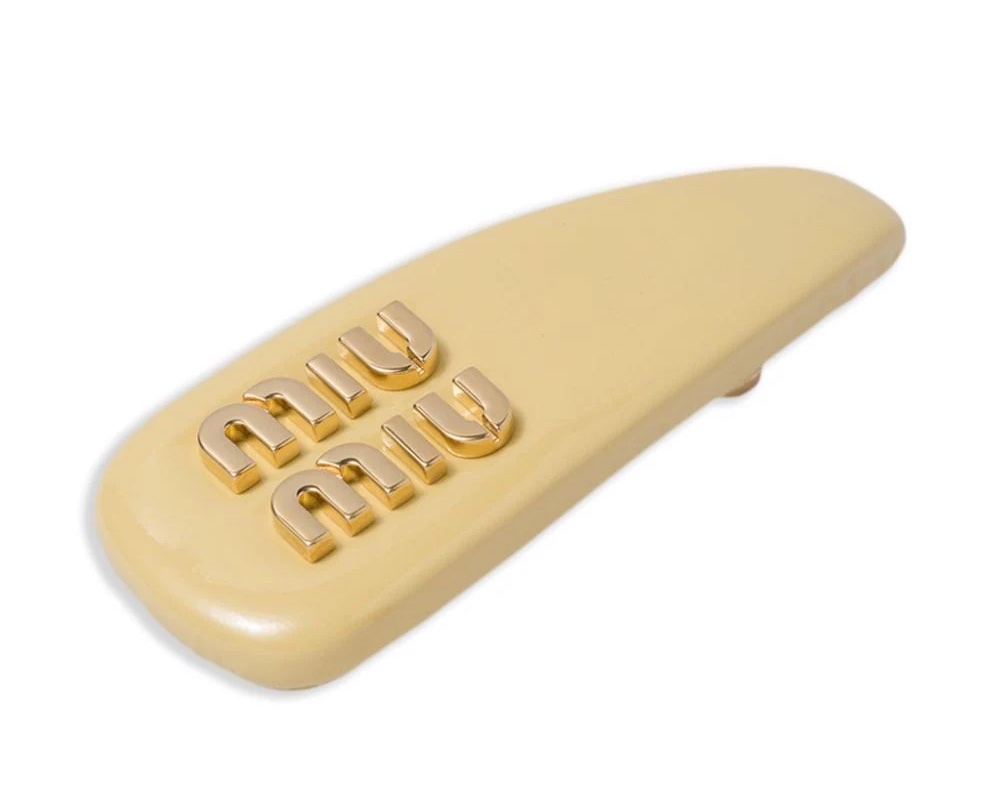 Miu Miu patent-leather hair clip