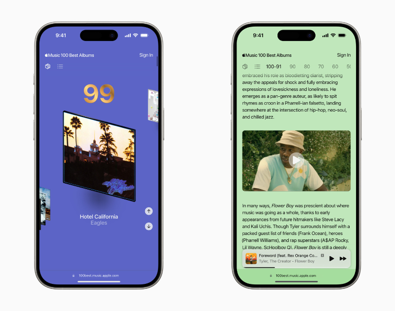 Apple Music 首度推出 100 Best Albums 榜單，每天揭曉 10 張上榜專輯