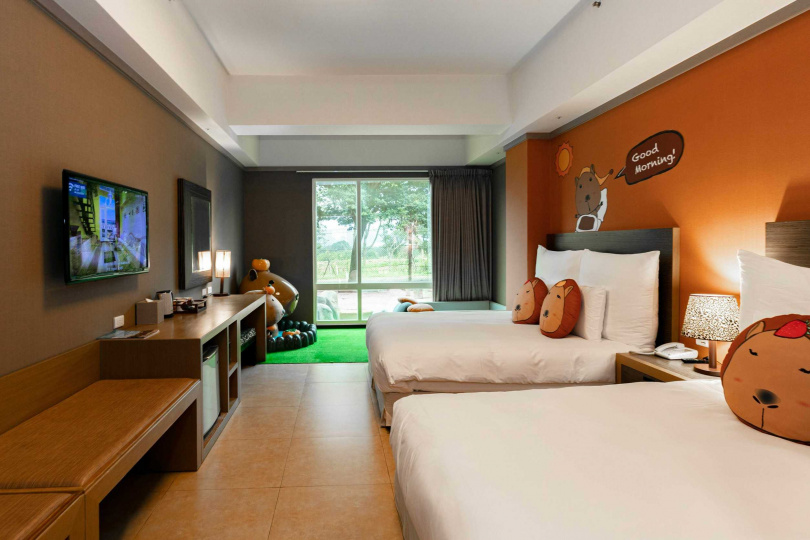 關西六福莊推出「動物派對-叢林奇遇記」住房專案。（圖／六福村主題遊樂園提供）