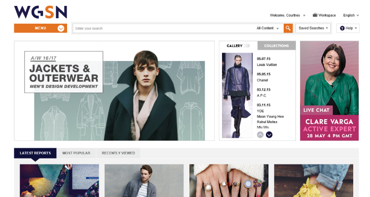 WGSN（Worth Global Style Network），是一家來自英國的全球趨勢預測機構，主要提供服務涵蓋時尚、設計、生活、美容、零售…等多元領域產業的未來趨勢分析與商業資訊。