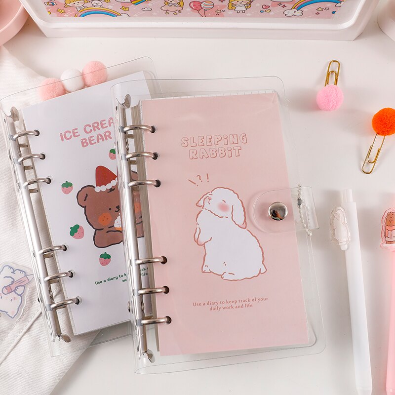 創意手帳本活頁本可拆卸網紅手賬本套裝可愛少女心日記本工具材料全套簡約ins風日式筆記本子學生小仙女精致