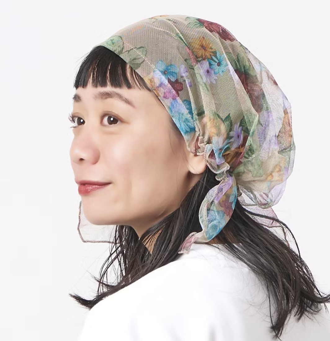 CHARM 花柄チュール NOINU エレガント ターバンキャップ