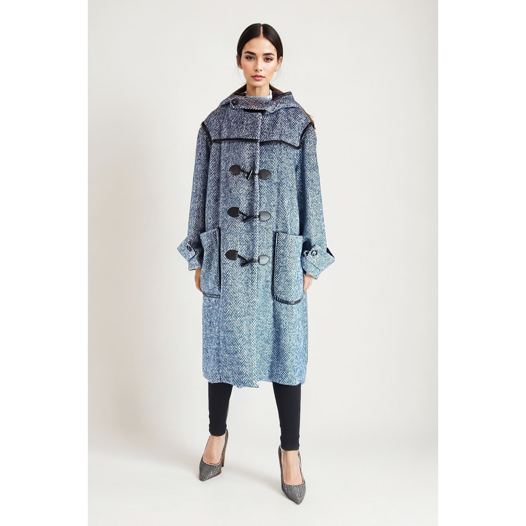 ICY連帽中長款大衣