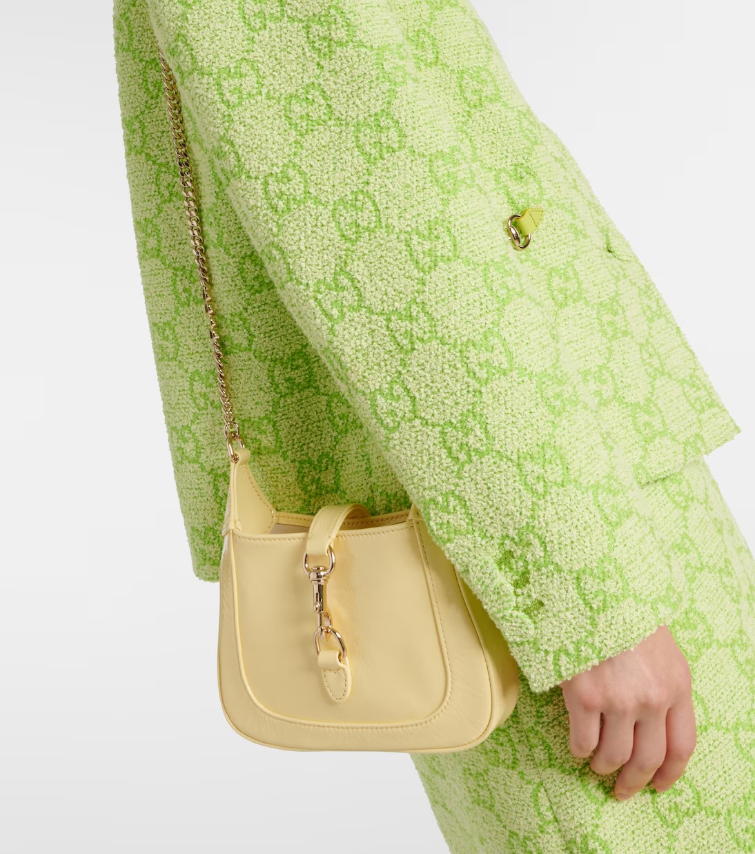 GUCCI Jackie Notte Mini patent leather shoulder bag