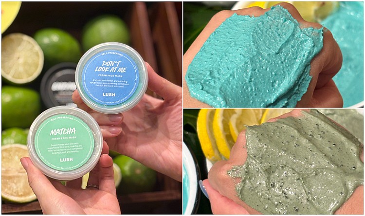 LUSH 檸檬亮采面膜，NTD 550 / 75g；LUSH 藍莓面膜，NTD 550 / 75g