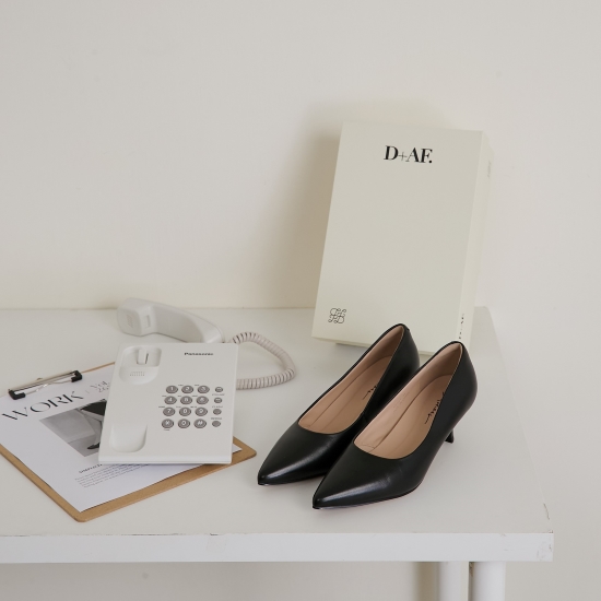 D+AF 2026春季新品氣墊真皮高跟鞋推薦【真皮系列】5cm全能氣墊真皮中跟鞋