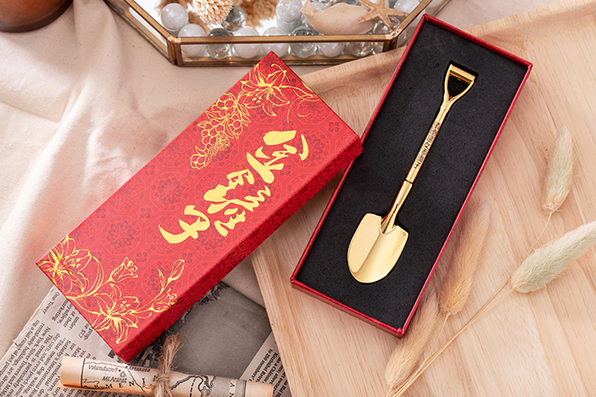 【咕咕好運GoodLuck】好孕金鏟子(含開光)-生日 禮物 含包裝 閨密 懷孕 結婚禮 送禮 飾品 推薦 新婚 招財