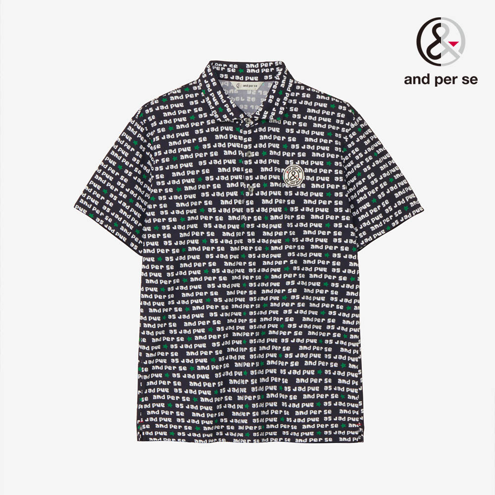 【and per se】男款遮熱吸汗速乾透氣性佳深藍色POLO衫 DGW29615