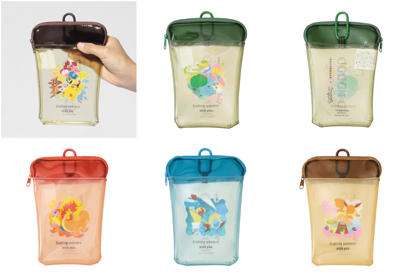 日本星巴克_Pokémon + STARBUCKS カップシェイプ PVCポーチ_Pokémon + STARBUCKS 杯形PVC收納包