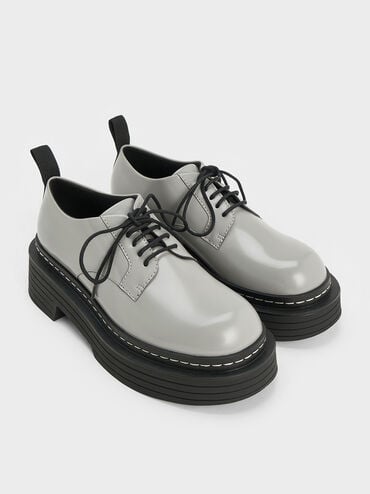 CHARLES & KEITH 厚底德比鞋