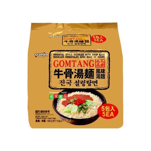 韓國 八道 Paldo~牛骨湯麵(102gx5包) 團購／泡麵