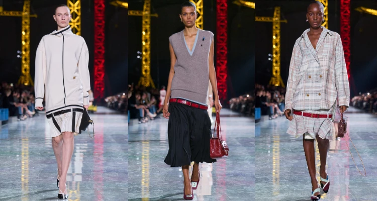 正如本季多採放鬆輪廓、帶有鬆弛感的外套設計，Matthieu Blazy也推出了多款超低腰剪裁單品，巧妙顛覆傳統比例，營造出前衛而自在的造型節奏。低腰線條，使套裝與裙款在步伐間自然擺動，布料隨行動輕輕起伏，散發出隨性而充滿韻律的現代氣息。搭配斜紋軟呢、針織或絲綢…等材質，保留Chanel一貫優雅氣質的同時，也注入一絲不羈與活力，讓每件服飾在秀場上，呈現出靈動、立體而具有張力的當代風格。