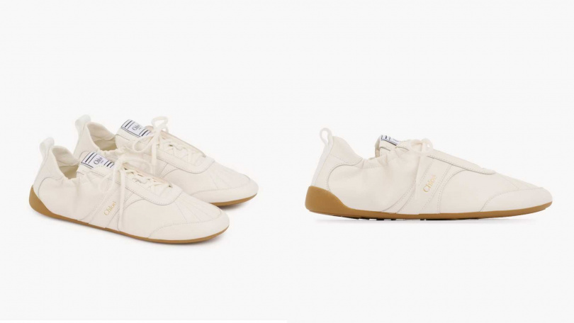 Chloé Kick白色皮革運動鞋／24,800元（圖／品牌提供）