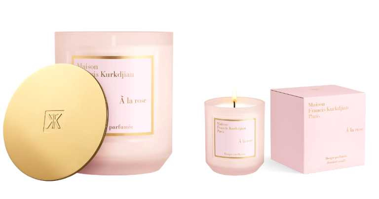 Maison Francis Kurkdjian 愛戀玫瑰香氛蠟燭 300g／4,500元（圖／品牌提供）