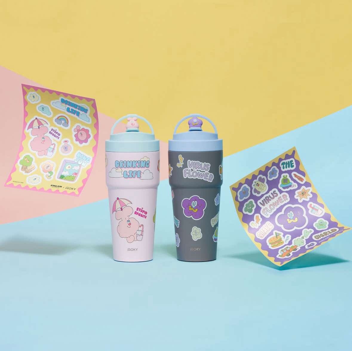 7-11「KINGJUN周邊」 重磅登場！蠢兔&病毒花渾圓杯套組、