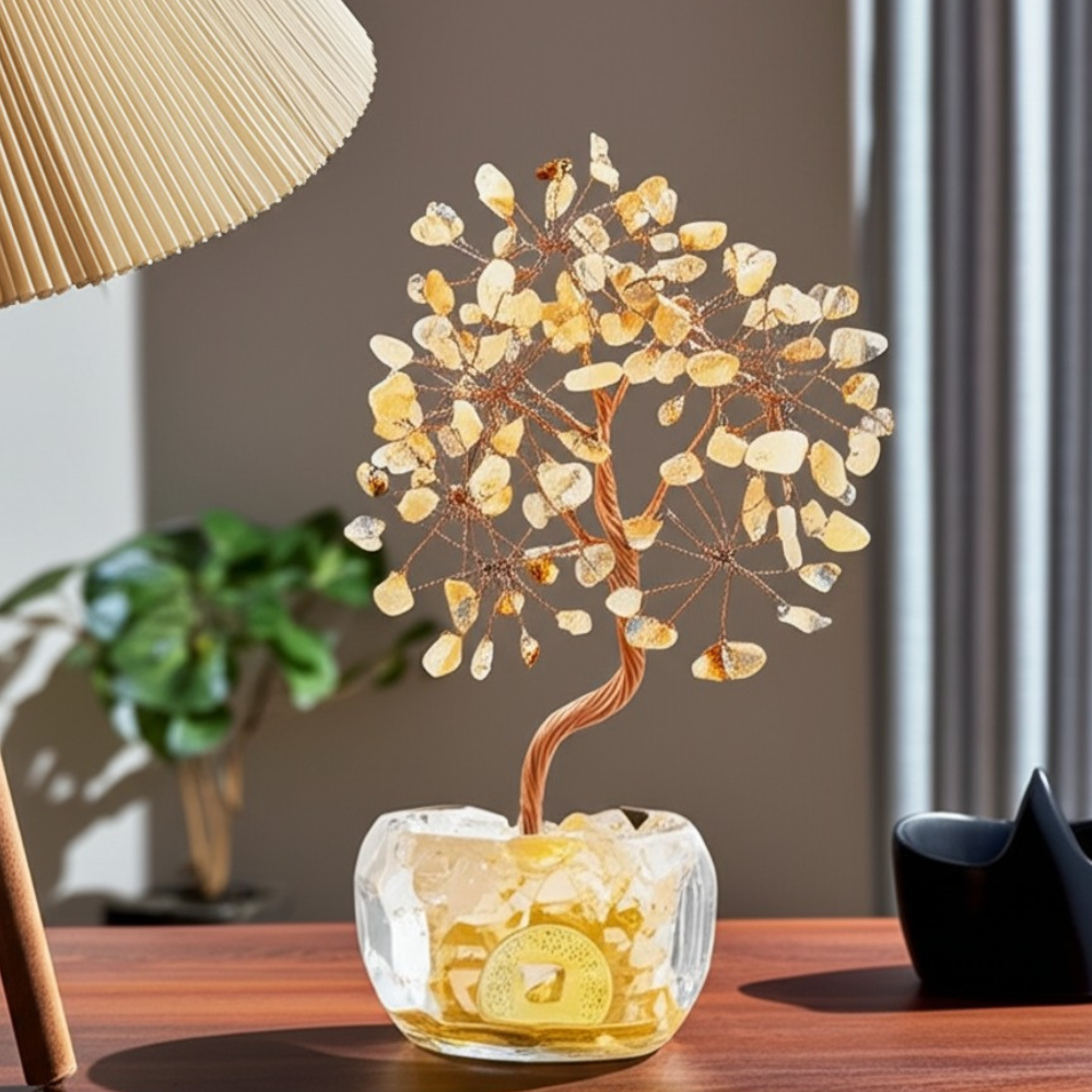 [窩在家] 【好友任選】好運招財水晶樹（14cm高挑版） 開運 淨化 能量 入厝 開業