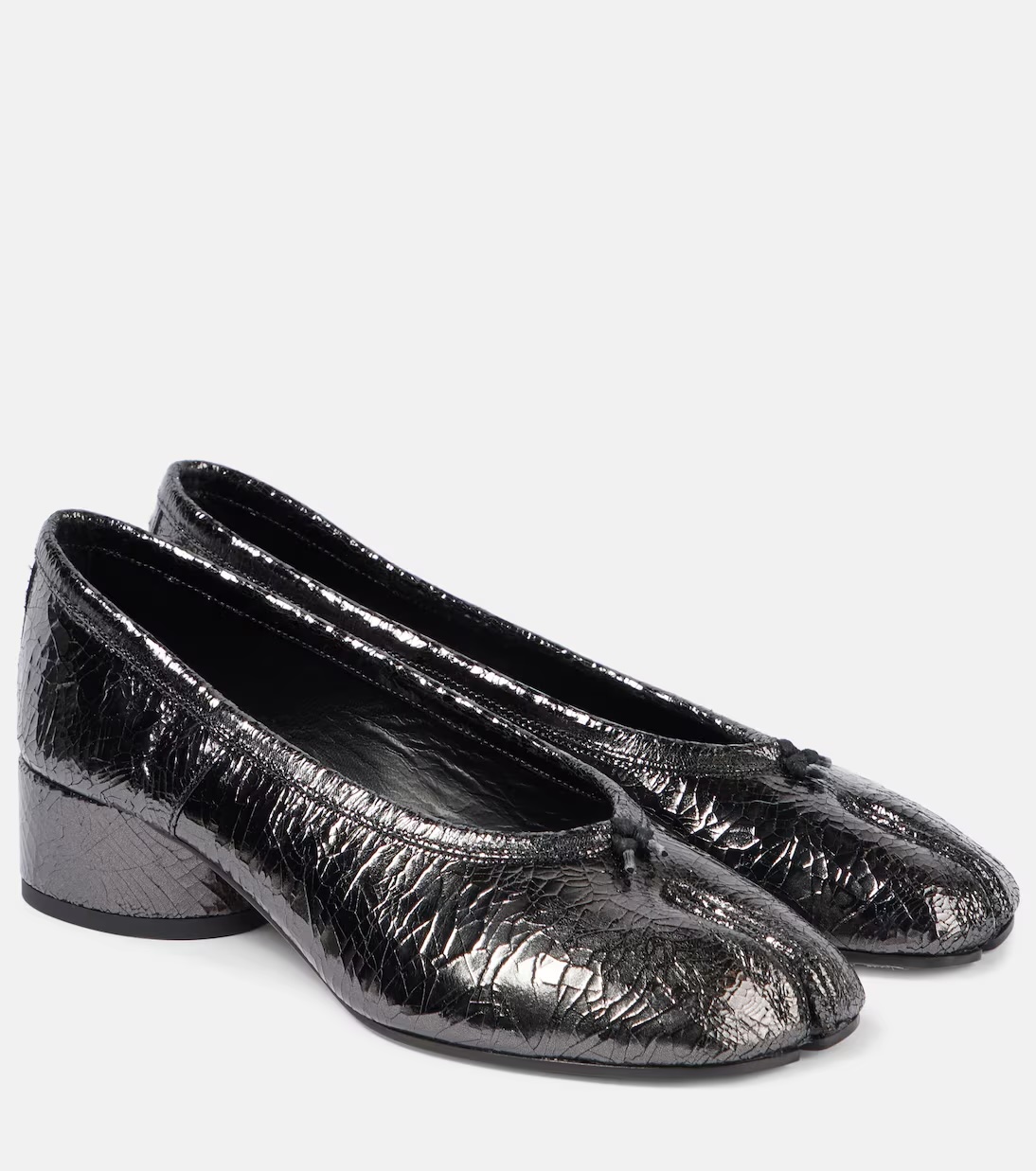 MAISON MARGIELA Tabi metallic leather pumps