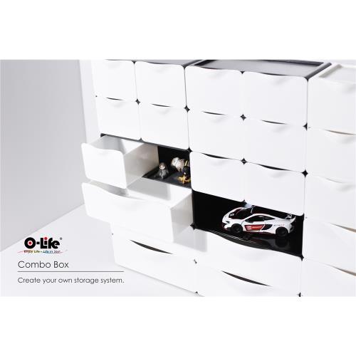O-Life 可堆疊抽屜收納盒 4抽屜