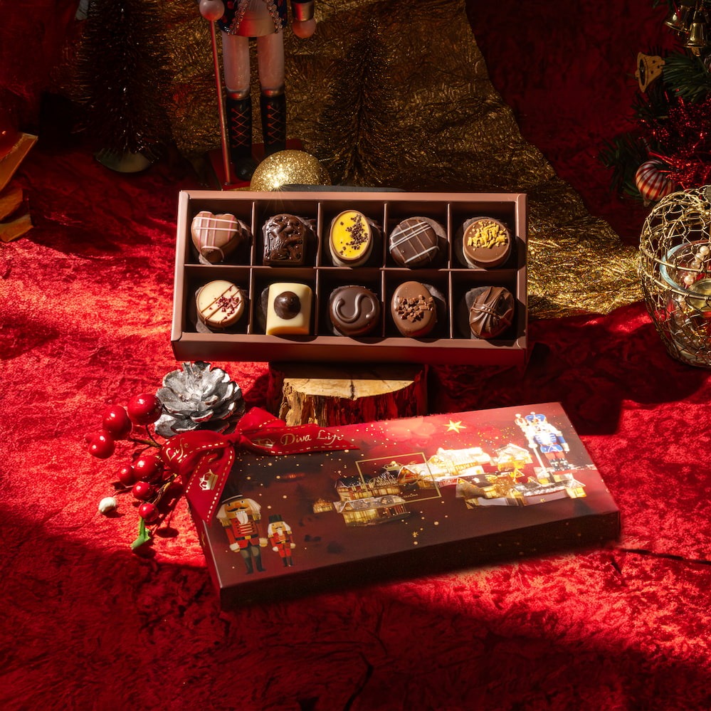 快速出貨【Diva Life】情人節 比利時夾心巧克力10入銀饌禮盒｜情人節送禮、告白送禮
