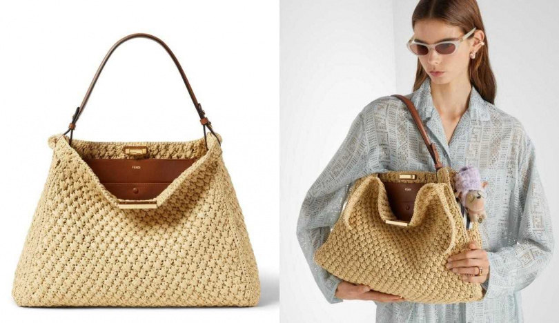 FENDI Way大型草編手袋／155,000元。（圖／品牌提供）