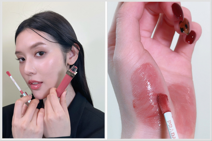 PRADA率性持光凍唇釉主打色P258、B201摩卡冰磚 / 1,650元。（圖／品牌提供）