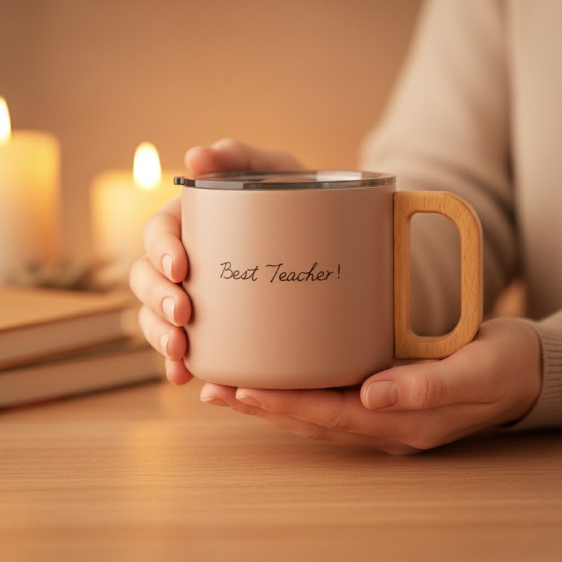 【禮物首選】客製化金屬馬克杯|原木手把|保溫保冰|杯身客製服務