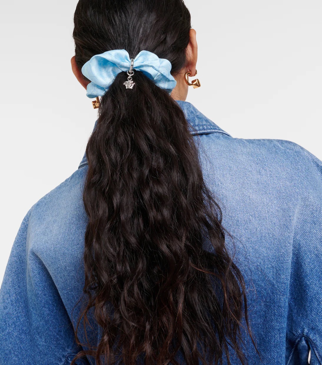 VERSACE Barocco satin hair tie