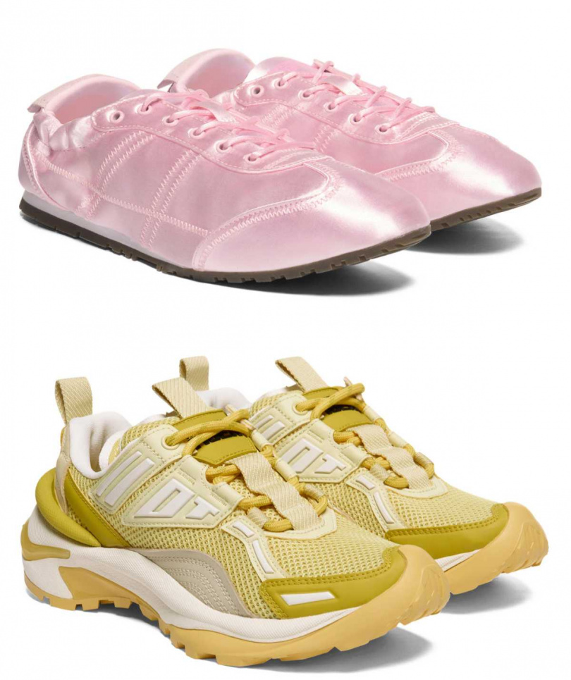 緞面粉色 PLABALA／6,180元，黃色 LAPLUNG／7,580元（圖／品牌提供）