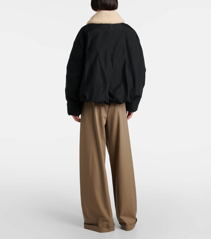 Loewe Convertible shearling-trimmed puffer jacket