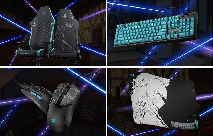 Razer 攜手 HoYoverse 推出《絕區零》聯名電競周邊：星見雅限定設計電競椅、鍵盤、滑鼠與鼠墊登場