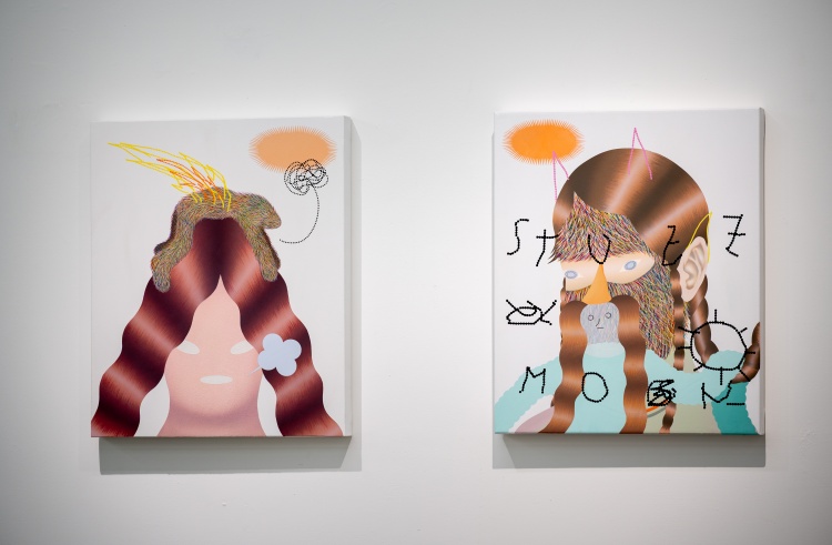 Grip Face一直以來的一個護身符是「馬」，我也將它與毛髮聯想在一起。另一個是服裝，同樣作為一種保護性的盔甲概念，最後則是面具。