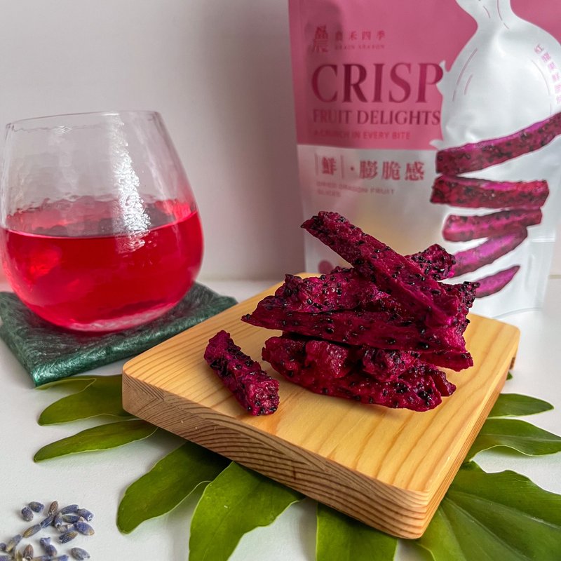 【 農禾四季 | 膨脆食感 】果乾 • 有機紅龍果鮮脆條