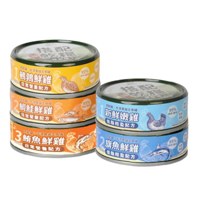 Real Power瑞威-半濕食貓咪主食罐＜日常營養/低脂輕盈＞配方 80G x24入組