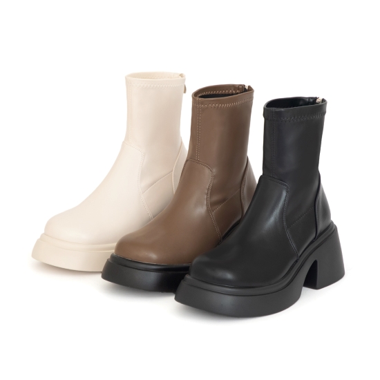 D+AF肉肉女孩短靴推薦  美腿濾鏡．輕量加厚底瘦瘦短靴