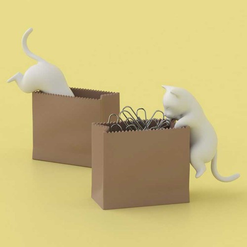 Hikalimedia｜ClipCat 紙袋喵小物收納
