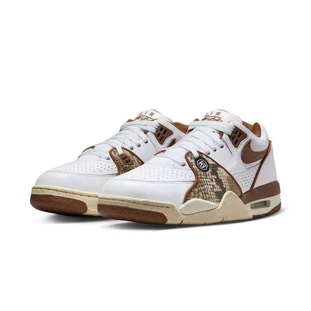 Stussy x Nike Air Flight 89 White and Pecan 白棕蛇紋 FD6475-100