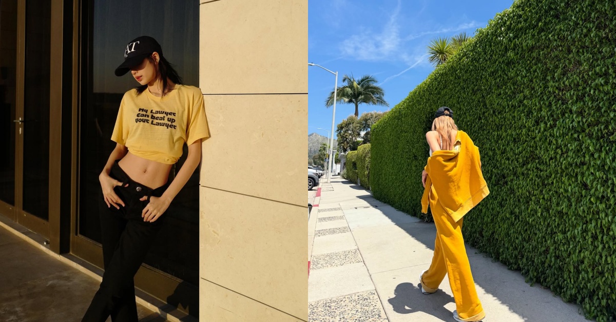 Lisa 5套私著示範「黃色穿搭」！這樣穿，黃皮膚女孩秒顯白！