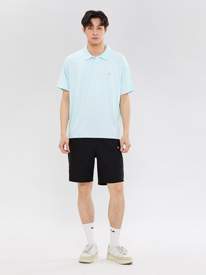 Hang Ten- 冰沙涼感吸濕快乾撞色短褲-男