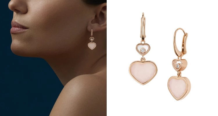 充滿愛的高級珠寶世家Chopard，始終將如母親對兒女之間的純粹無私和善良視為創作的核心價值。「Happy Hearts」系列便是完美融合了此靈感，將設計化為心形的護身符，以及標誌性的滑動鑽石，將世界各地善良的女性聯繫在一起。（商品價格約：NTD 180,000）