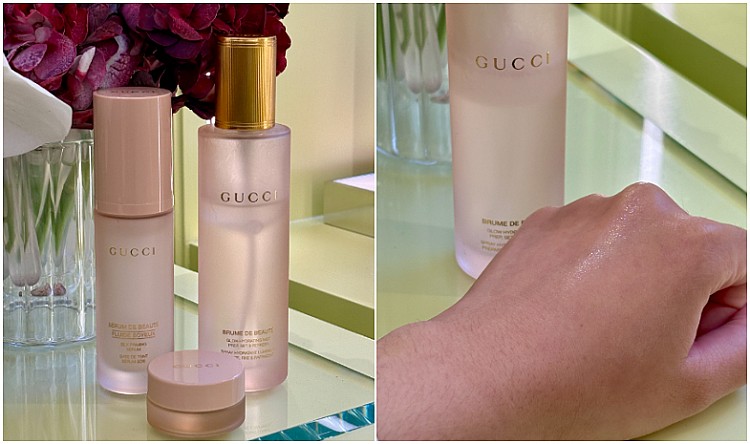 BRUME DE BEAUTÉ 精粹噴霧，NTD2,900；SÉRUM DE BEAUTÉ FLUIDE SOYEUX 絲潤柔光妝前乳，NTD2,250