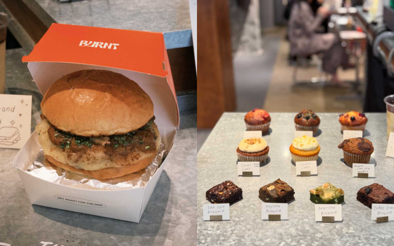台北街頭漢堡品牌BURNT BURGER與來自北海道的咖啡品牌Hidden Stand合作。（圖／加七攝）