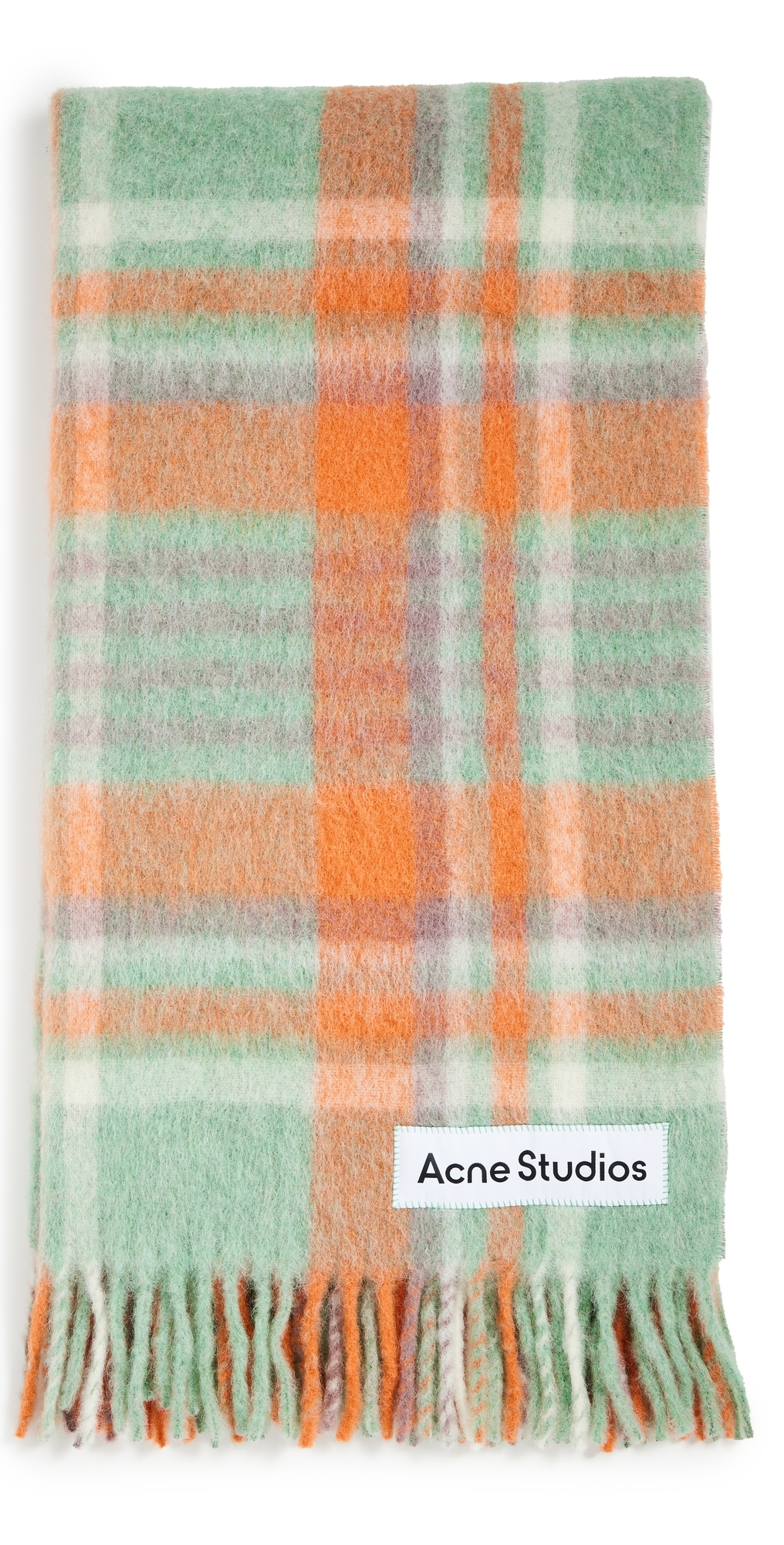 Acne Studios Heavy Scarf ORANGE/LILAC/AQUA BLUE One Size
